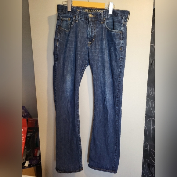 American Eagle Outfitters Men Blue Straight Jeans, Size 32 X 32 - Picture 2 of 6